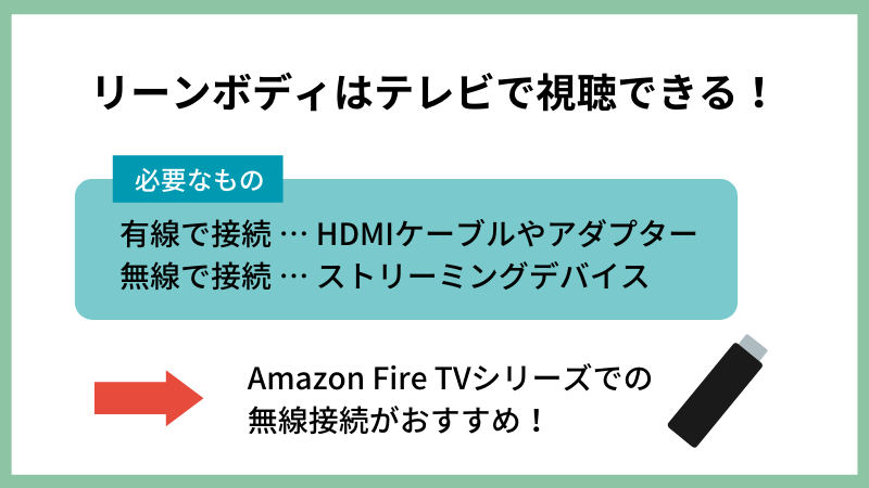 リーンボディをテレビで視聴する方法まとめ