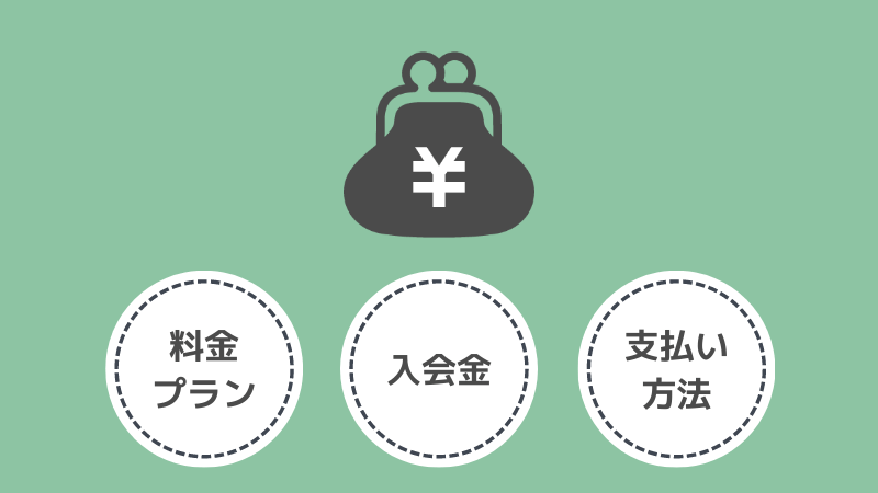 料金プラン、入会金、支払い方法についてご紹介